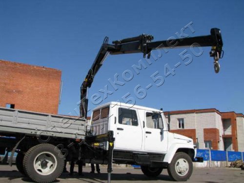 Бортовой ГАЗ 33081 с двухрядной кабиной (Садко ЕГЕРЬ) с КМУ